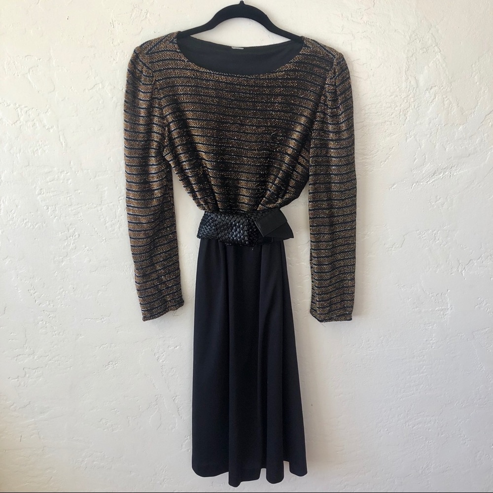 eye catching vintage metallic dress